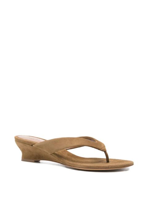 Le Monde Beryl suede wedge sandals - Brown - zdjęcie produktu nr 2
