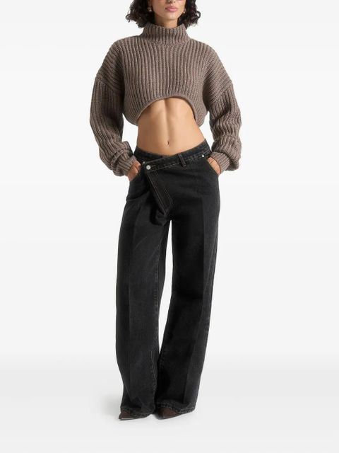 Manière De Voir Olia curved-hem sweater - Brown - zdjęcie produktu nr 2