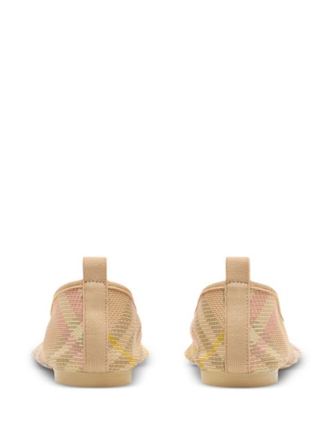 Burberry checked ballerina shoes - Neutrals