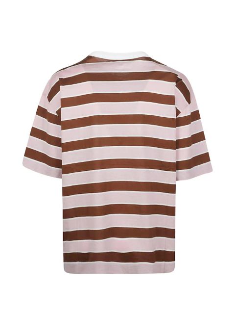 Prada Bayadere striped pocket T-shirt - Brown - zdjęcie produktu nr 2