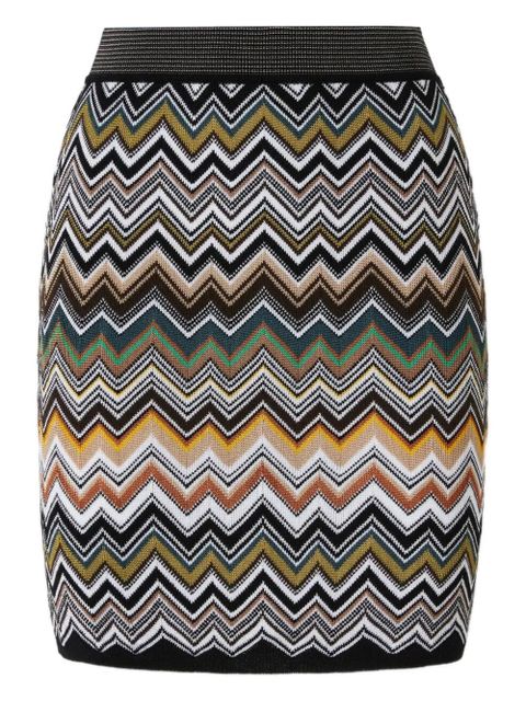 Missoni zigzag-pattern mini skirt - Black - zdjęcie produktu nr 1