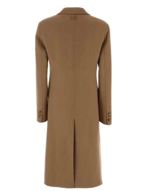 Miu Miu notched-lapel coat - Brown - zdjęcie produktu nr 2