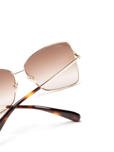 Max Mara Eyewear Menton1 oversize-frame sunglasses - Gold