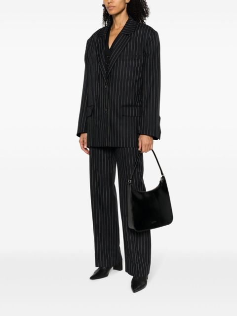 STAUD Alec logo-debossed shoulder bag - Black