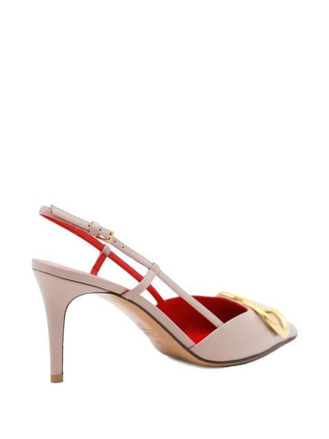 Valentino Garavani 80mm VLogo Signature slingback pumps - Neutrals