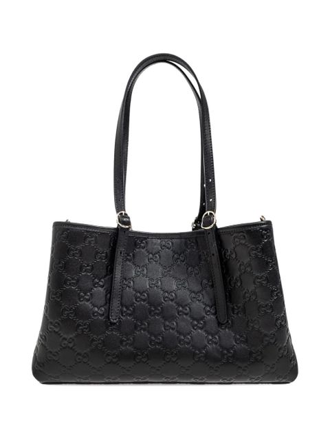 Gucci medium GG leather shoulder bag - Black - zdjęcie produktu nr 2