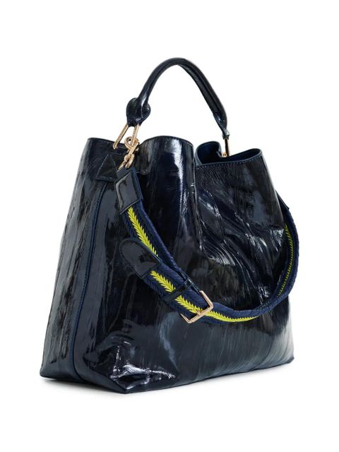 Essentiel Antwerp cracked-effect shoulder bag - Blue