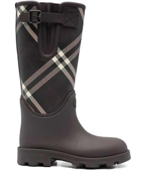 Burberry check rain boots - Brown - zdjęcie produktu nr 1