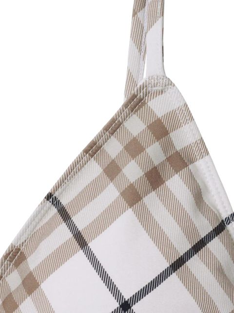 Burberry checkered bikini top - Neutrals - zdjęcie produktu nr 2