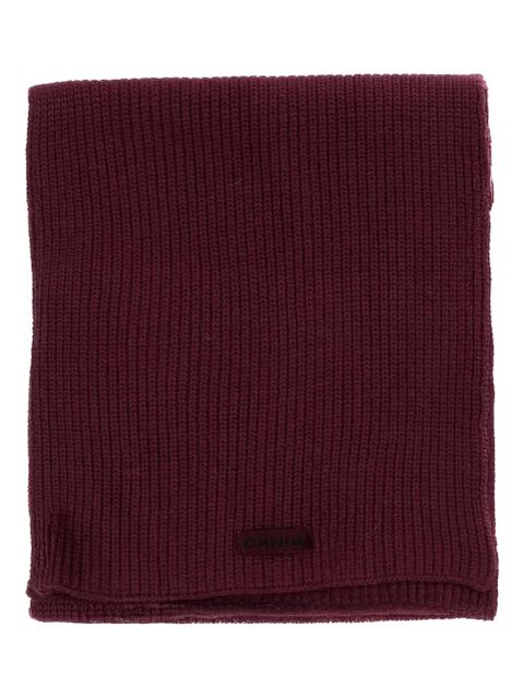 PINKO ribbed logo-patch scarf - Red - zdjęcie produktu nr 1