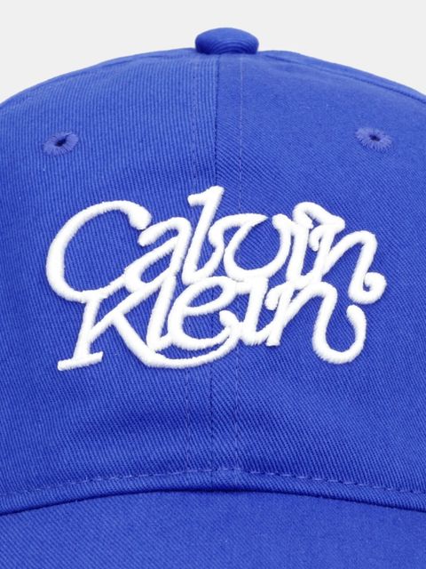 Calvin Klein czapka z daszkiem bawełniana kolor niebieski LV04F5032G - zdjęcie produktu nr 2