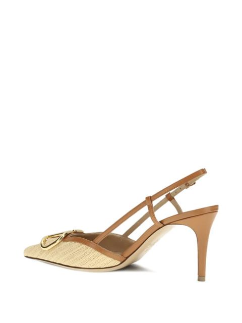 Valentino Garavani vlogo signature slingback pumps - Neutrals