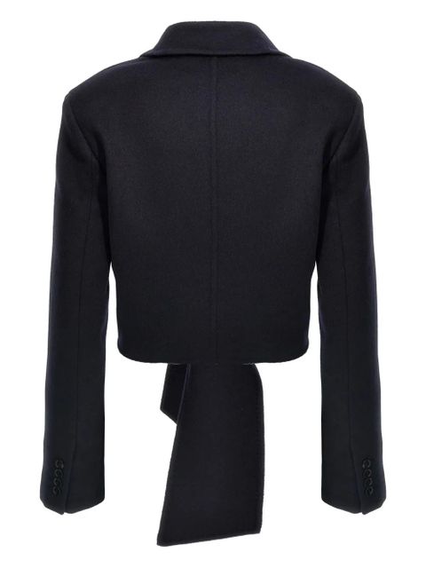 Max Mara tie-front notched-lapel jacket - Blue - zdjęcie produktu nr 2