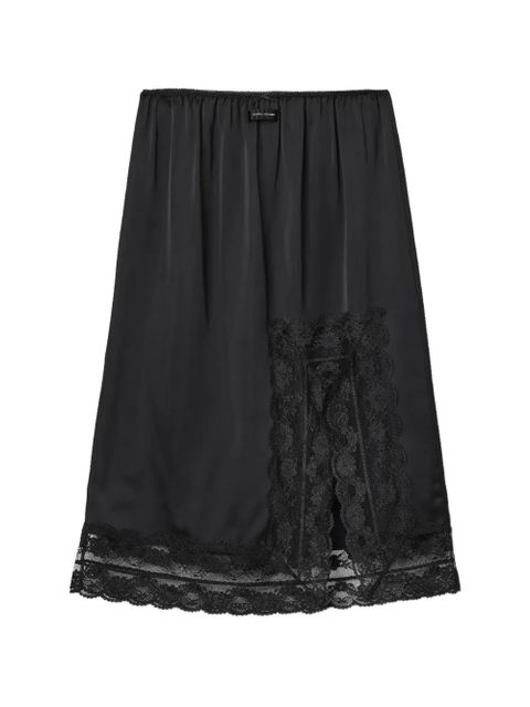 Marc Jacobs lace-detail slip midi skirt - Black - zdjęcie produktu nr 1