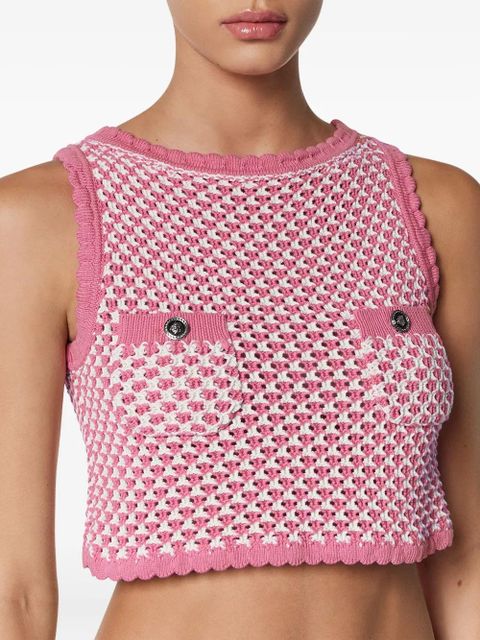 Versace crochet knit top - Pink