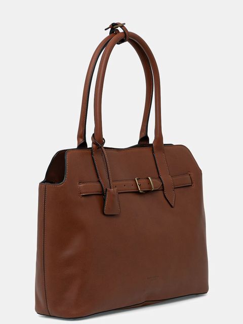 Marc O'Polo torebka skórzana kolor brązowy 50818770301104