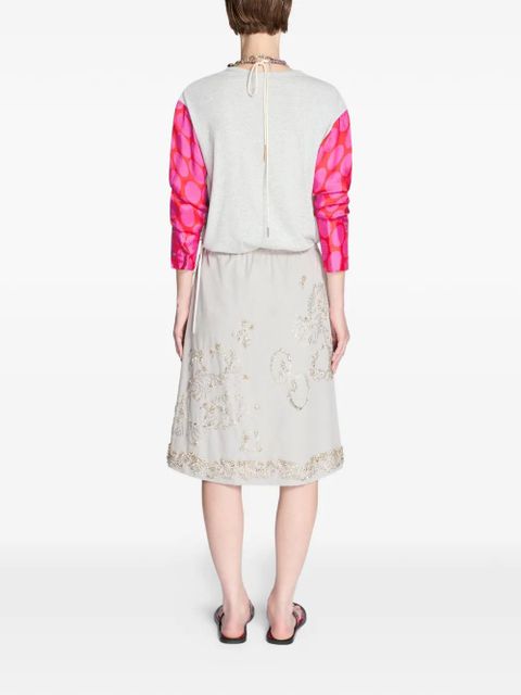 DRIES VAN NOTEN contrast-sleeves T-shirt - Grey