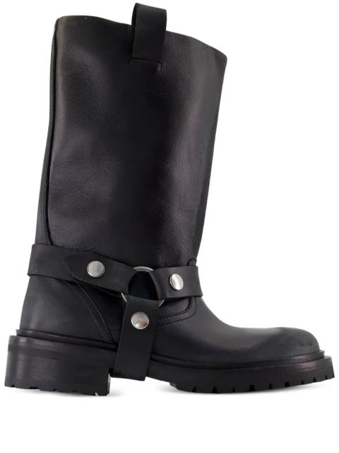 Golden Goose Kurt buckle-strap calfskin boots - Black - zdjęcie produktu nr 1