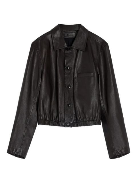 LEMAIRE buttoned-up elasticated leather jacket - Brown - zdjęcie produktu nr 1
