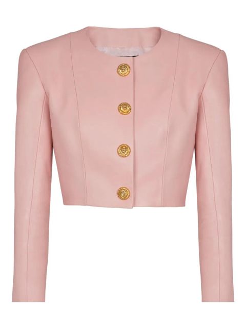 Balmain button lambskin jacket - Pink - zdjęcie produktu nr 1
