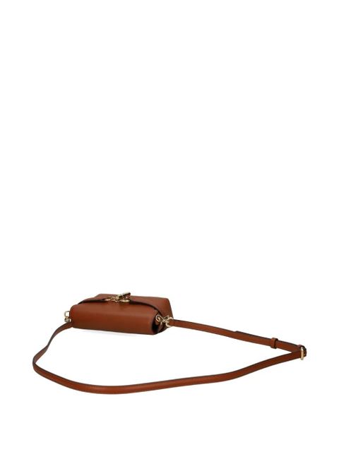 Lauren Ralph Lauren buckle-detail leather crossbody bag - Brown