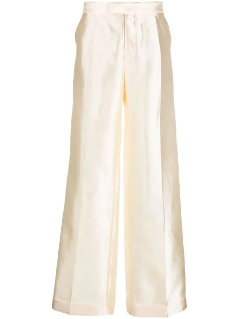 Maison Margiela straight-leg silk trousers - Neutrals - zdjęcie produktu nr 1