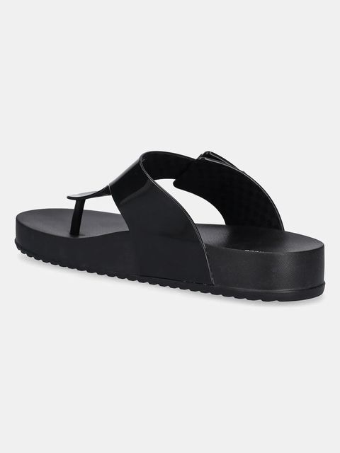 Melissa japonki MELISSA COZY FLIP FLOP AD damskie kolor czarny na płaskim obcasie M 35933.BC910