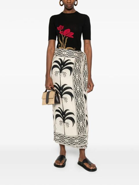 Johanna Ortiz Significado Poderoso midi skirt - Neutrals