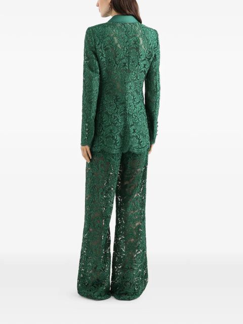 Dolce & Gabbana cordonetto lace trousers - Green
