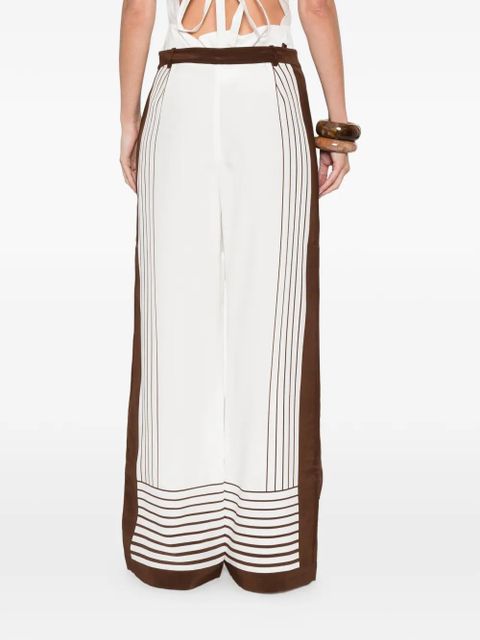 SIR. Leilana striped tailored trousers - White