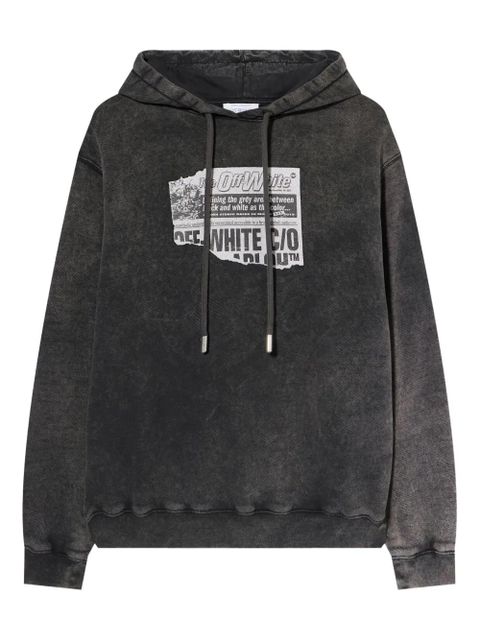 Off-White graphic-print hoodie - Grey