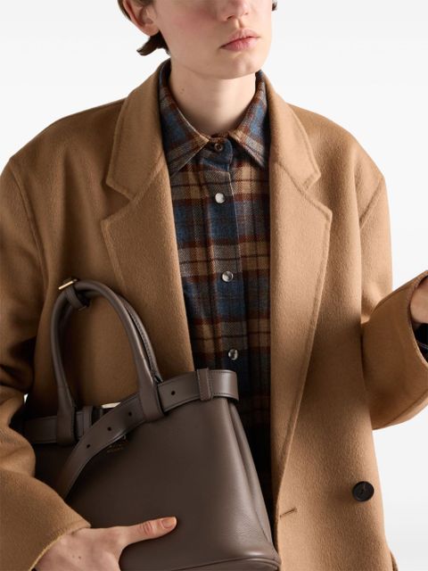 Prada checked wool shirt - Brown