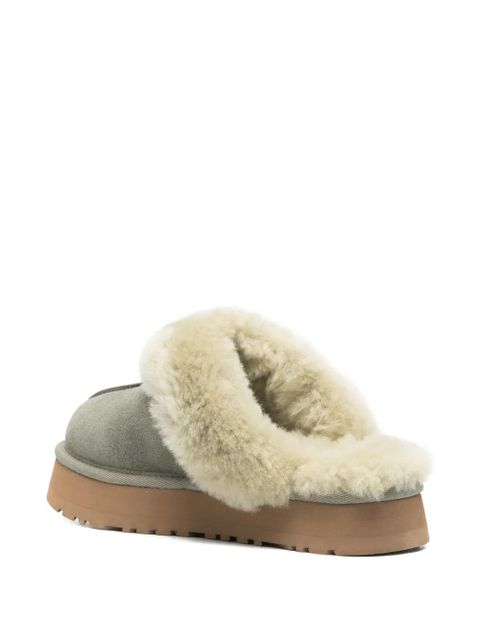 UGG Disquette platform fur slippers - Green