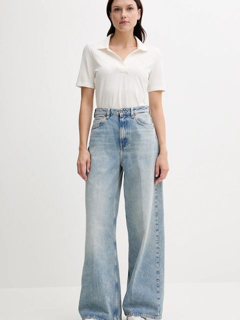 Tommy Hilfiger polo damski kolor beżowy WW0WW45807