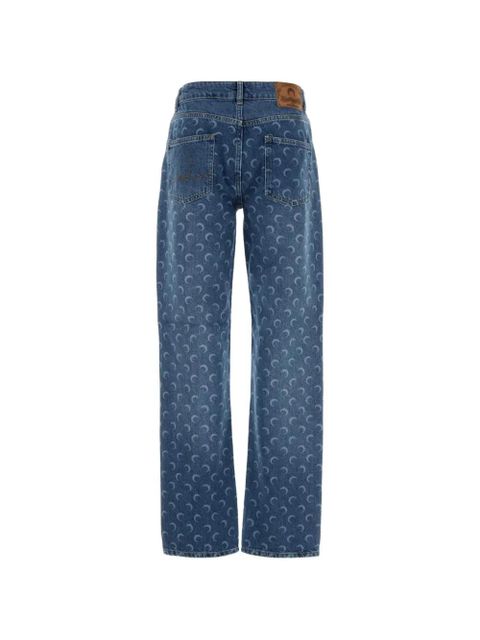Marine Serre Moon-print jeans - Blue - zdjęcie produktu nr 2