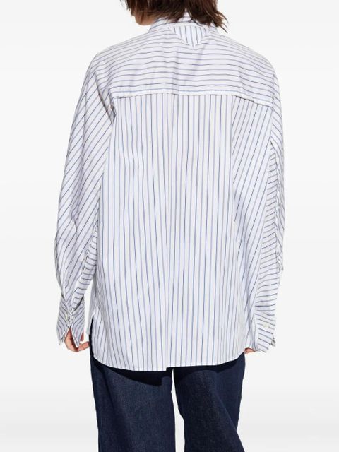 Lanvin striped collared shirt - White