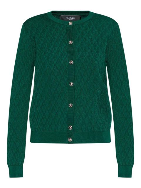 Versace buttoned crew-neck cardigan - Green - zdjęcie produktu nr 1