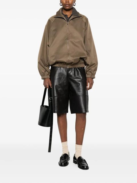 The Frankie Shop leather panelled shorts - Brown - zdjęcie produktu nr 2