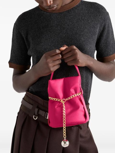 Prada Petit Sac Noir mini Re-Nylon and nappa leather bucket bag - Pink - zdjęcie produktu nr 2