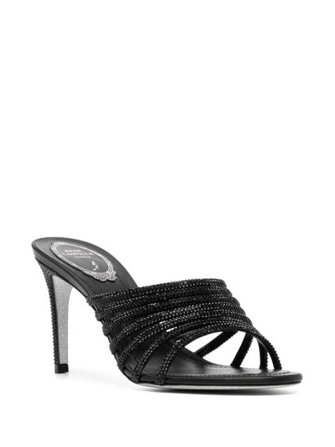 René Caovilla 80mm crystal-embellished sandals - Black - zdjęcie produktu nr 2