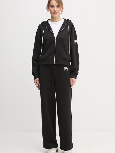 Dkny spodnie dresowe KNIT PANTS damskie kolor czarny gładkie P5MF7CNZ - zdjęcie produktu nr 2