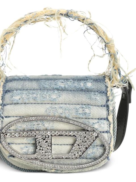 Diesel 1DR XS frayed logo shoulder bag - Blue