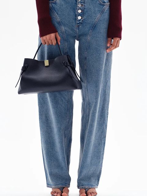 Yuzefi torebka skórzana GYOZA kolor czarny YUZCO-HB-GZ-L034