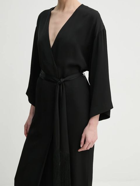 ISABELLE BLANCHE sukienka kolor czarny midi rozkloszowana IS25SS-A120-T011