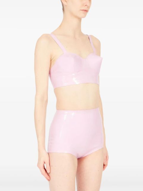 Maison Margiela latex balconette bra - Pink
