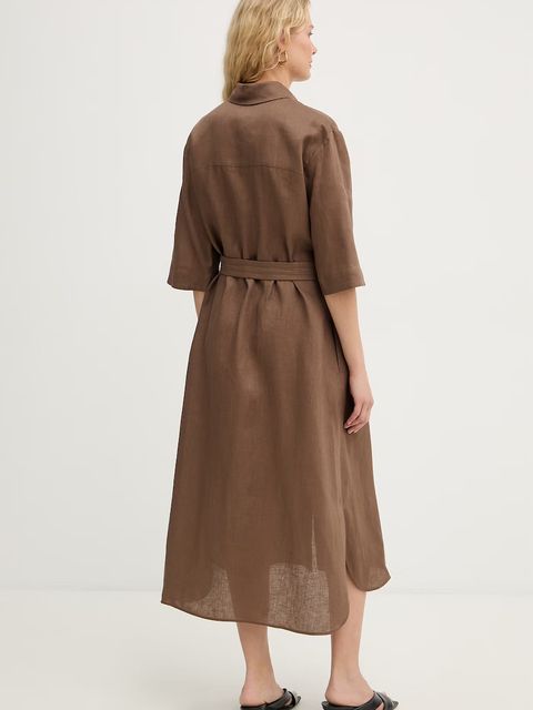 MM by Max Mara sukienka letnia lniana TABELLA - zdjęcie produktu nr 1