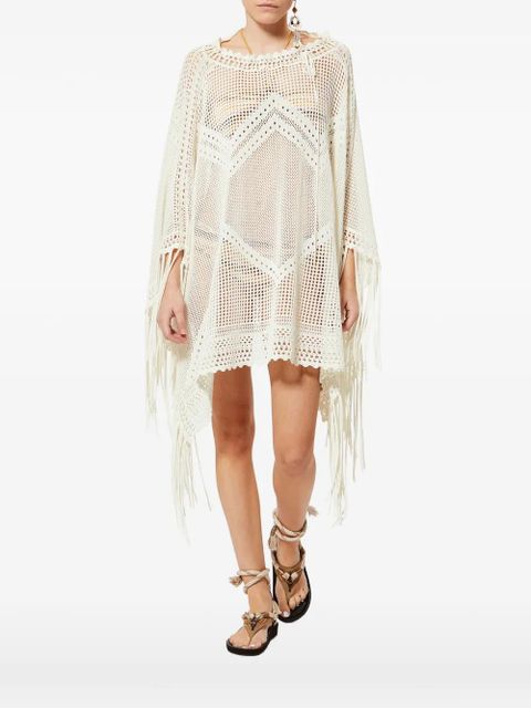ISABEL MARANT Metila crochet fringed cape - Neutrals - zdjęcie produktu nr 2