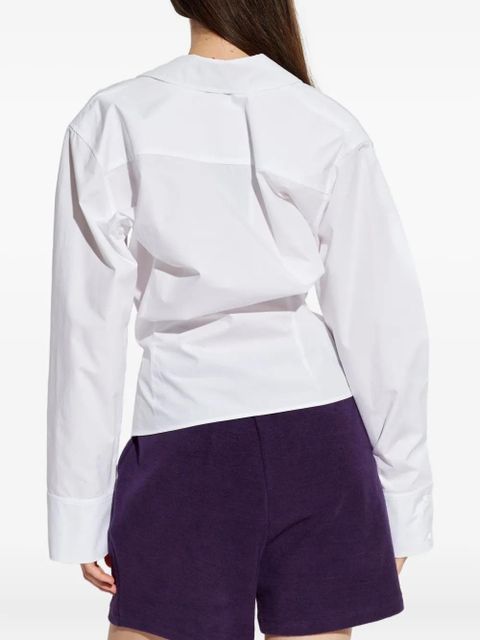 The Attico Buttoned long-sleeve top - White