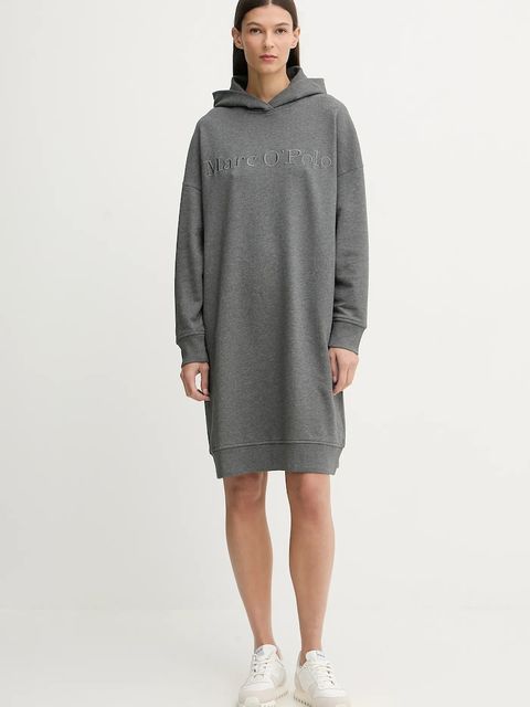 Marc O'Polo sukienka bawełniana kolor szary mini oversize 600407359001 - zdjęcie produktu nr 1