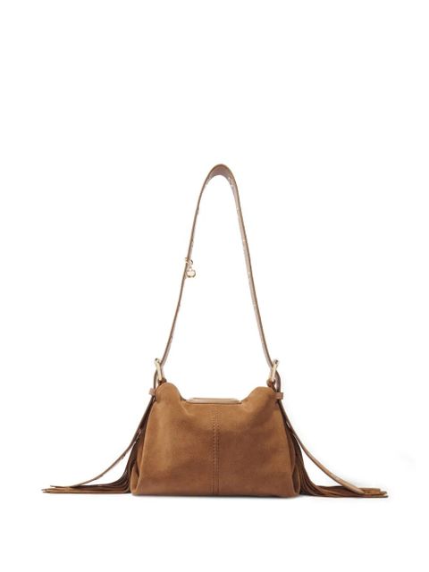 Maje mini Miss M fringe-detail shoulder bag - Brown